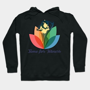 Fitness Poster with Slogan Time to Fitness Hoodie